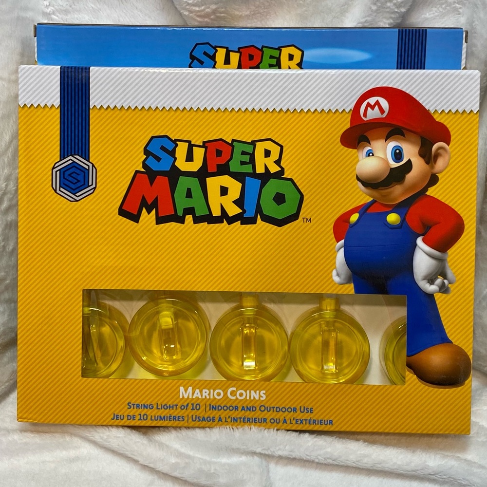 Super Mario Coins String Lights Set of 10 Indoor/Outdoor ThinkGeek Exclusive New